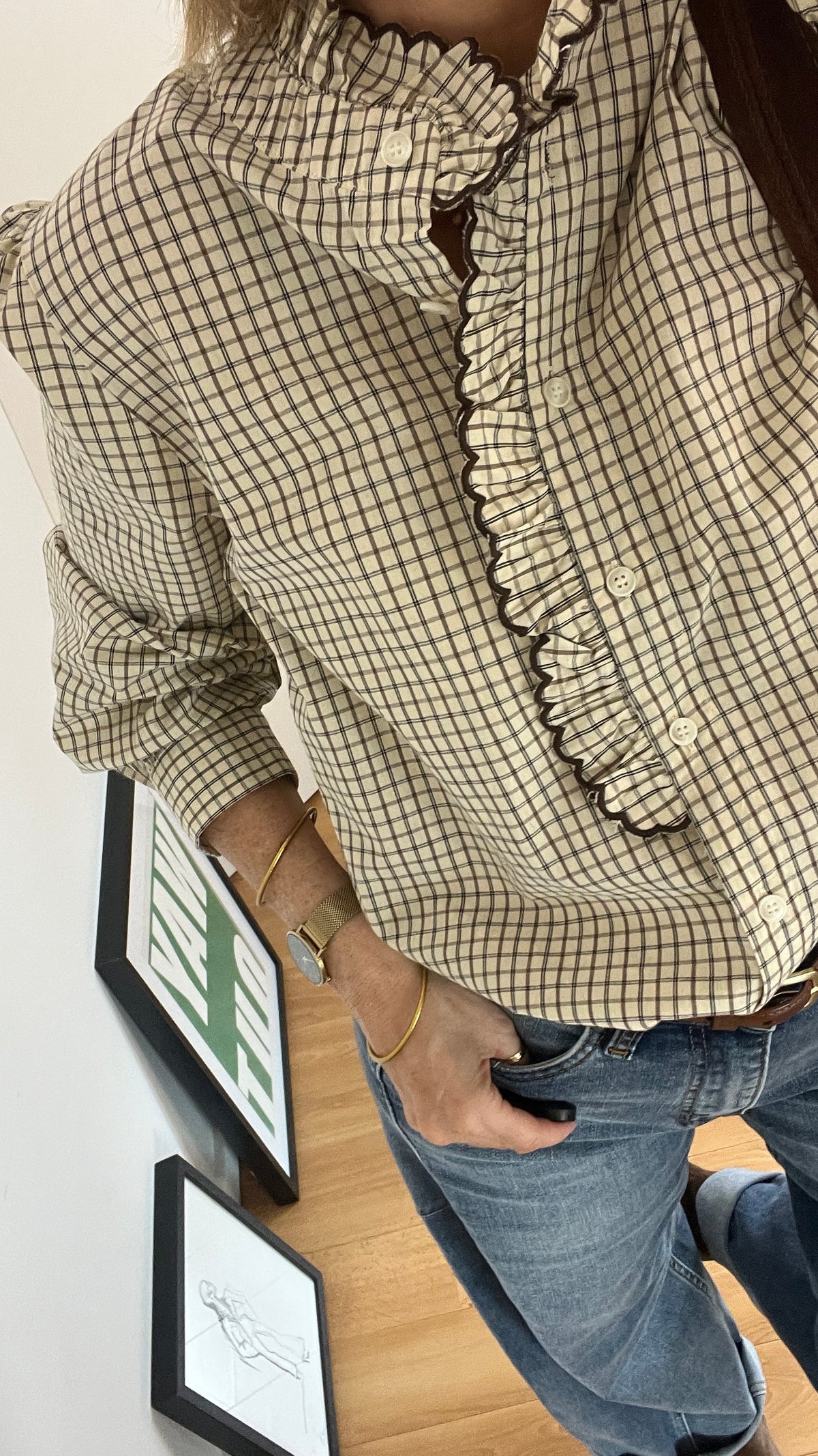 Chemise DANAÉ à col volanté