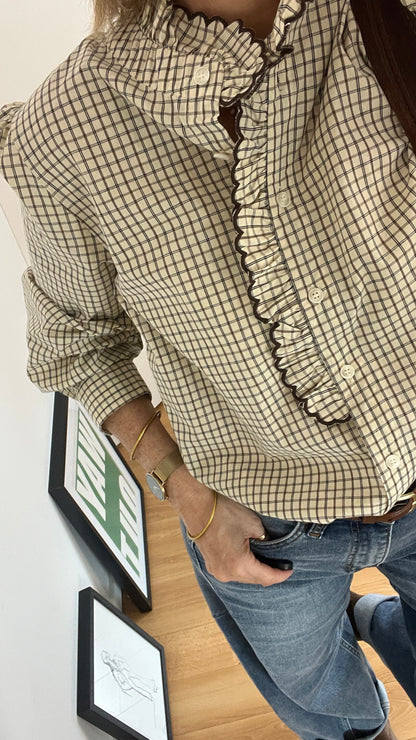Chemise DANAÉ à col volanté