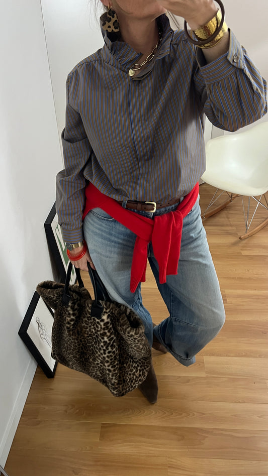 Chemise femme HONORÉ à col victorien