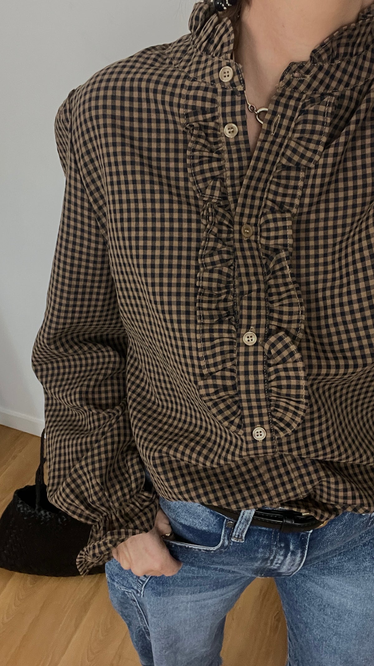 Chemise femme PAOLA avec col volant
