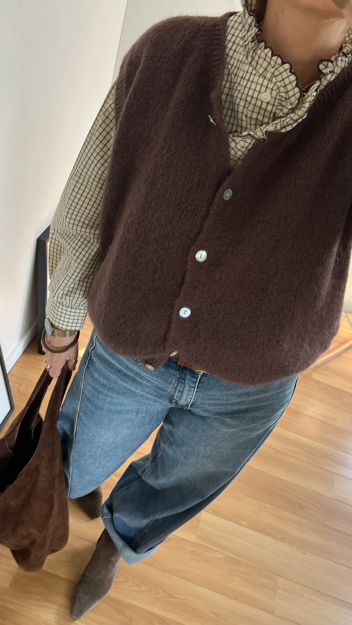 Gilet sans manches CHARLOTTE avec fermeture par boutons