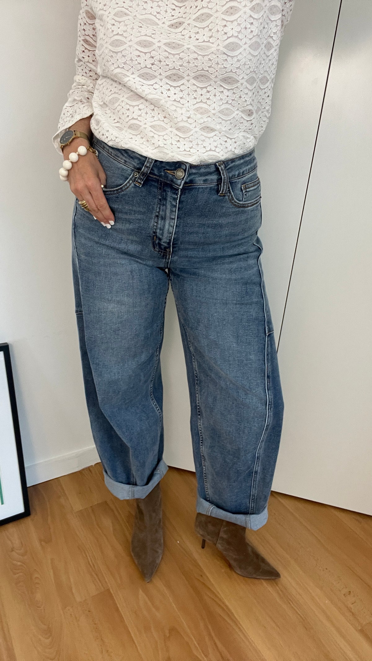 Jean ballon femme OMAR bleu denim
