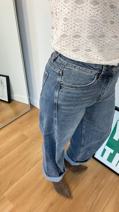 Jean ballon femme OMAR bleu denim