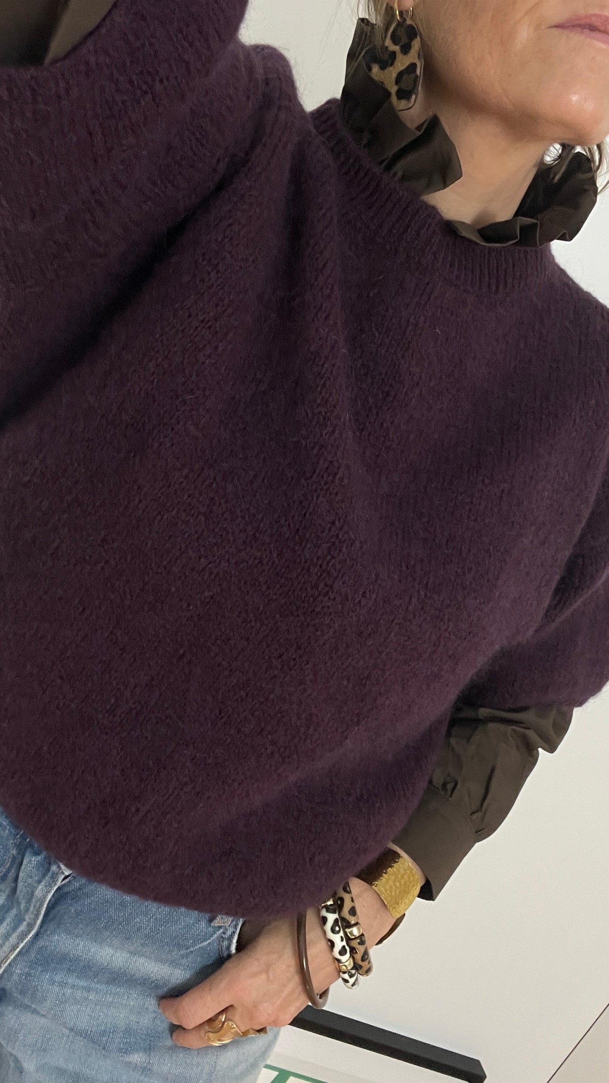 Pull femme SIMONE coloris prune