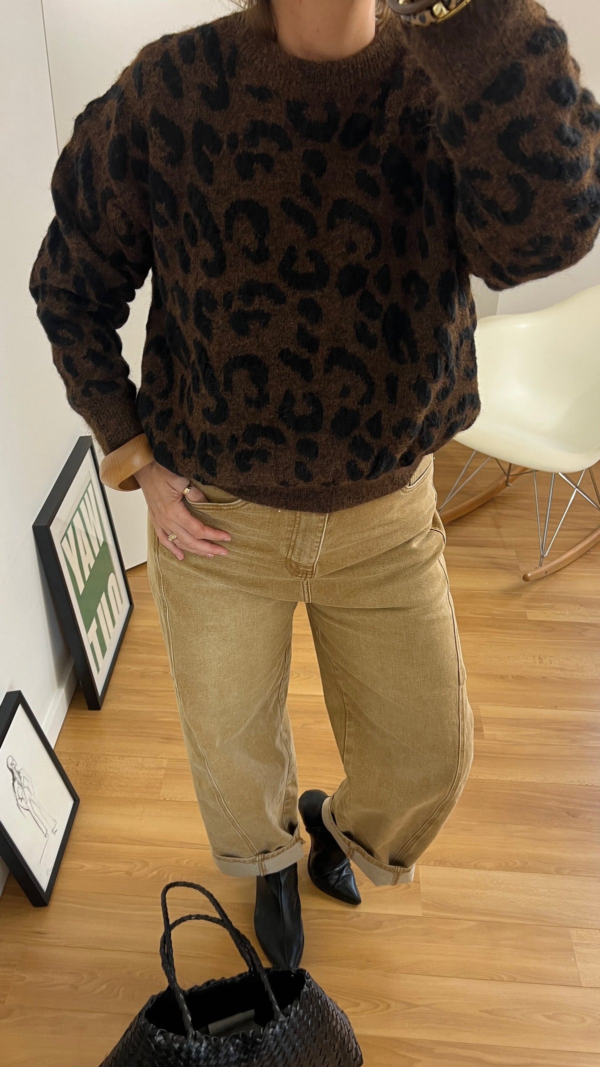 Pull femme LOU à motif léopard