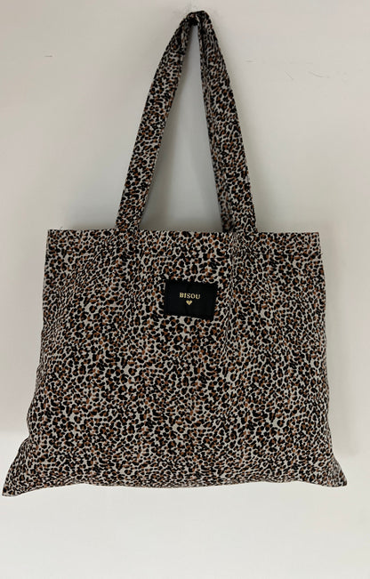 Sac tote bag léopard blanc tendance